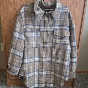 Classic Plaid Women's Pea Coat